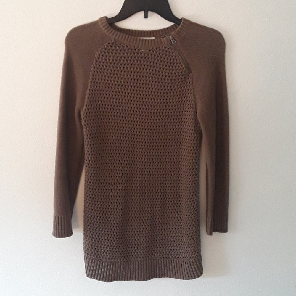 Ann Taylor Loft Taupe Tunic Sweater